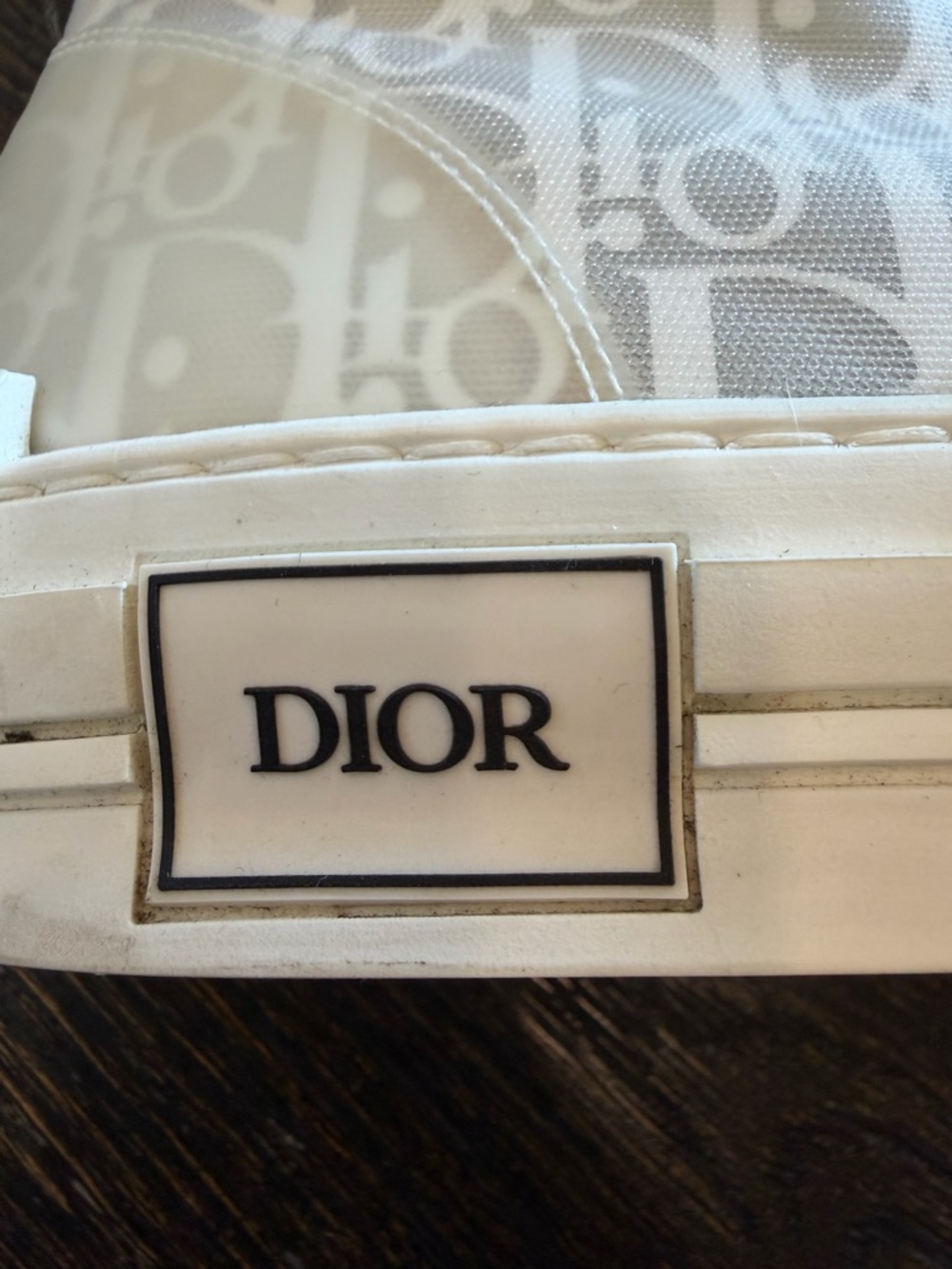 Dior Men's White High-Top Sneaker men’s size 46/ 13 US - Picture 3 of 16